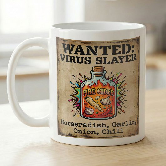 Old West Fire Cider Virus Warnposter Kaffeetasse