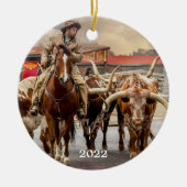 Old West, Fort Worth, Texas Keramik Ornament (Vorne)