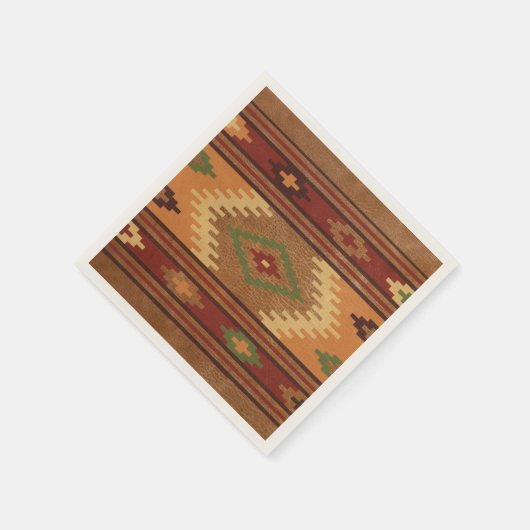 Old West Frontier Rustic Blanket Cocktail Napkin Serviette (Ecke)