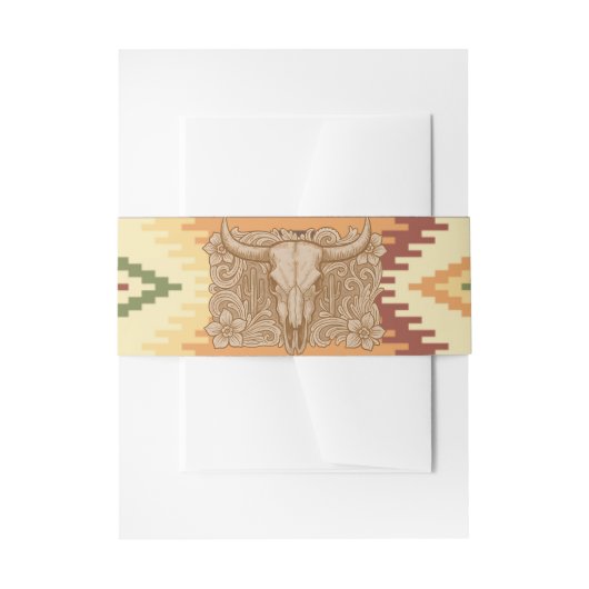 Old West Frontier Wedding Einladung Bauchband Einladungsbanderole (Vorderseite Beispiel)