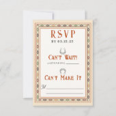 Old West Frontier Wedding RSVP Card Karte (Vorderseite)