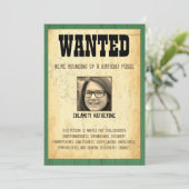 Old West Gewollt Poster Womens 🤠 50. Geburtstag Einladung (Stehend Vorderseite)