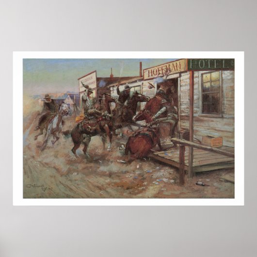 Old West in ohne zu klopfen Art Print Poster (Vorne)