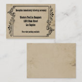 Old West Inspirierte Empfang Card Begleitkarte (Vorne/Hinten)