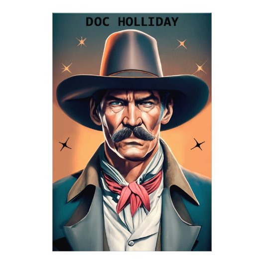 Old West Legend Doc Holliday Fotodruck (Vorne)