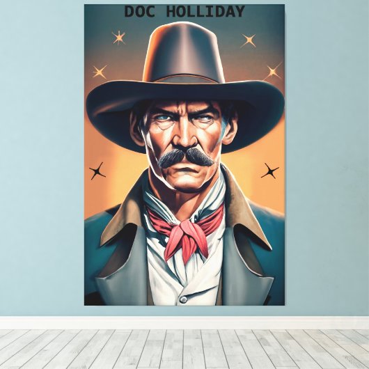 Old West Legend Doc Holliday Leinwanddruck (Insitu (Holzboden))