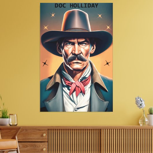 Old West Legend Doc Holliday Leinwanddruck (Insitu (Wohnzimmer))