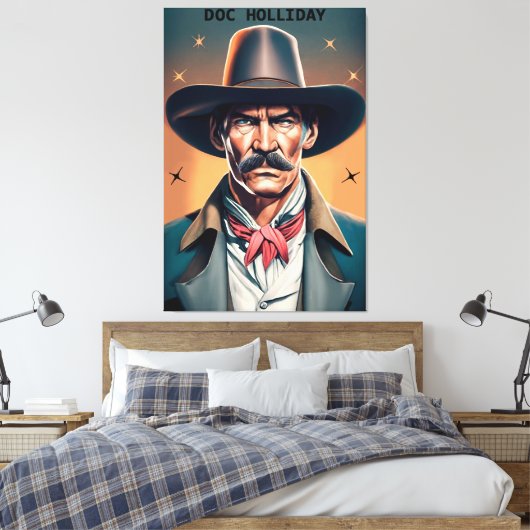 Old West Legend Doc Holliday Leinwanddruck (Insitu (Schlafzimmer))