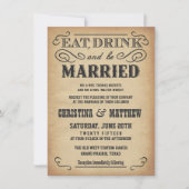 Old West Poster Style Rustikale Hochzeitseinladung Einladung (Vorderseite)