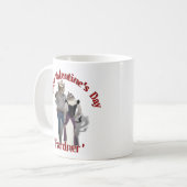 Old West 'Purrfect'  Cat Couple Valentine Kaffeetasse (Vorderseite Links)