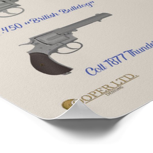 Old West Revolvers Poster (Ecke)