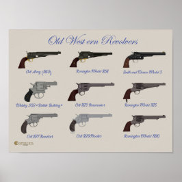 Old West Revolvers Poster