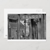 Old West Saloon Postkarte (Vorne/Hinten)