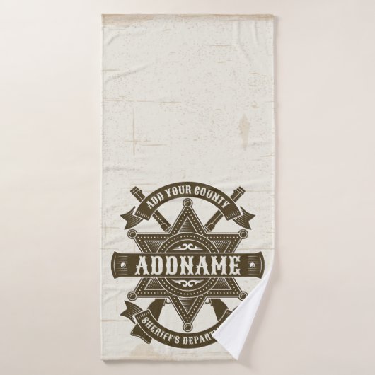 Old West Sheriff Stellvertretende Rifles Abzeichen Badhandtuch Set (Badehandtuch)