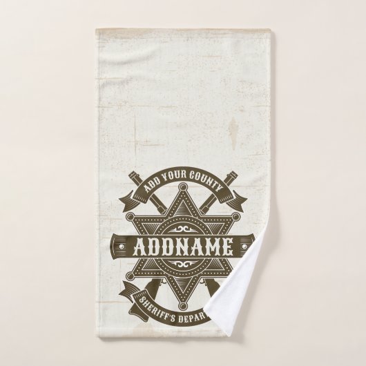 Old West Sheriff Stellvertretende Rifles Abzeichen Badhandtuch Set (Handtuch)