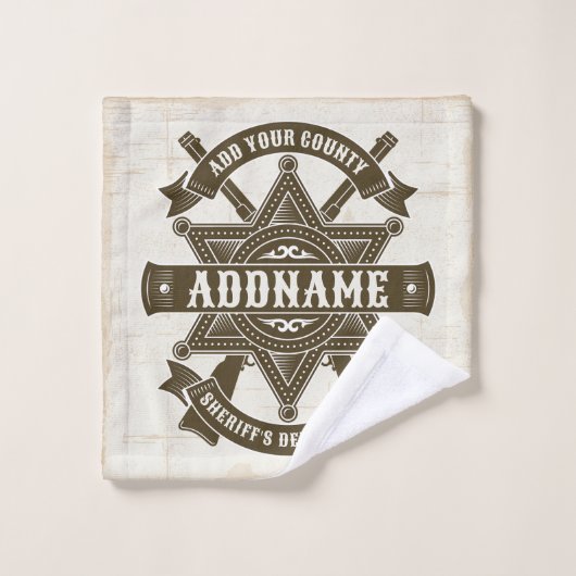Old West Sheriff Stellvertretende Rifles Abzeichen Badhandtuch Set (Waschlappen)