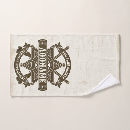 Old West Sheriff Stellvertretende Rifles Abzeichen Badhandtuch Set (Handtuch)