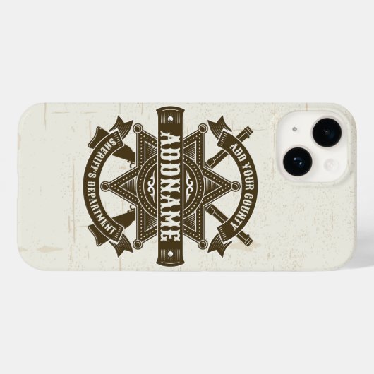 Old West Sheriff Stellvertretende Rifles Abzeichen Case-Mate iPhone Hülle (Rückseite (Horizontal))