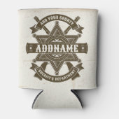 Old West Sheriff Stellvertretende Rifles Abzeichen Dosenkühler (Vorderseite)