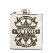 Old West Sheriff Stellvertretende Rifles Abzeichen Flachmann (Vorderseite)