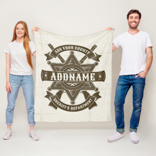 Old West Sheriff Stellvertretende Rifles Abzeichen Fleecedecke