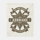 Old West Sheriff Stellvertretende Rifles Abzeichen Fleecedecke (Vorderseite)