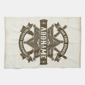 Old West Sheriff Stellvertretende Rifles Abzeichen Geschirrtuch (Horizontal)