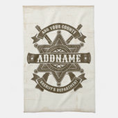 Old West Sheriff Stellvertretende Rifles Abzeichen Geschirrtuch (Vertikal)