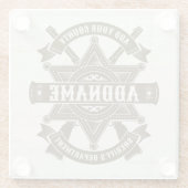 Old West Sheriff Stellvertretende Rifles Abzeichen Glasuntersetzer (Rückseite)