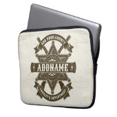 Old West Sheriff Stellvertretende Rifles Abzeichen Laptopschutzhülle (Vorderseite Links)