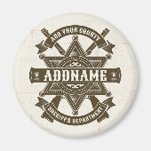 Old West Sheriff Stellvertretende Rifles Abzeichen Magnet (Vorne)