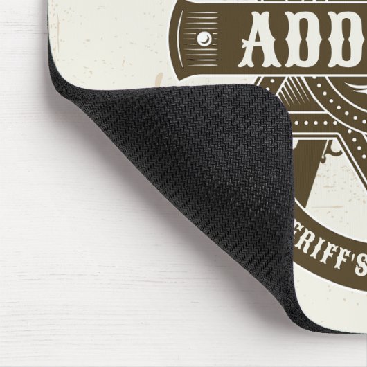 Old West Sheriff Stellvertretende Rifles Abzeichen Mousepad (Ecke)