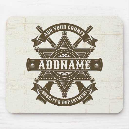 Old West Sheriff Stellvertretende Rifles Abzeichen Mousepad (Vorne)