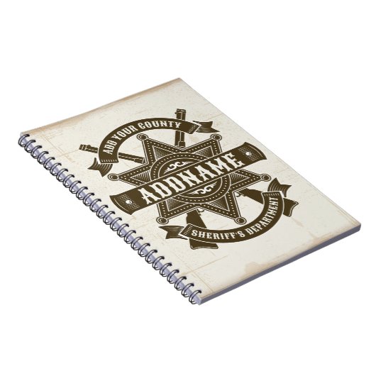 Old West Sheriff Stellvertretende Rifles Abzeichen Notizblock (Rechte Seite)