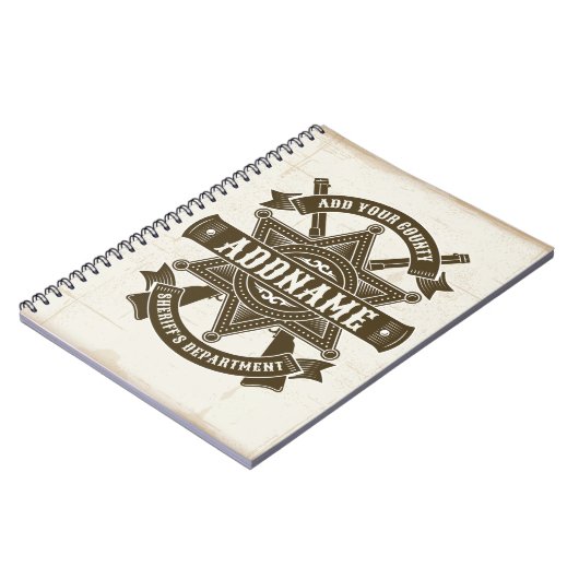 Old West Sheriff Stellvertretende Rifles Abzeichen Notizblock (Linke Seite)