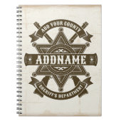 Old West Sheriff Stellvertretende Rifles Abzeichen Notizblock (Vorderseite)