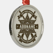 Old West Sheriff Stellvertretende Rifles Abzeichen Ornament Aus Metall (Rechts)