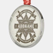 Old West Sheriff Stellvertretende Rifles Abzeichen Ornament Aus Metall (Links)