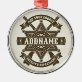 Old West Sheriff Stellvertretende Rifles Abzeichen Ornament Aus Metall (Vorne)