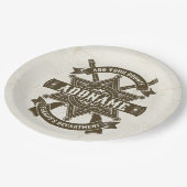 Old West Sheriff Stellvertretende Rifles Abzeichen Pappteller (Schrägansicht)