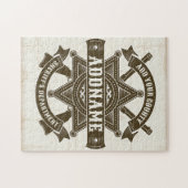 Old West Sheriff Stellvertretende Rifles Abzeichen Puzzle (Horizontal)