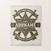 Old West Sheriff Stellvertretende Rifles Abzeichen Puzzle (Vertikal)