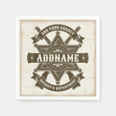 Old West Sheriff Stellvertretende Rifles Abzeichen Serviette (Vorderseite)