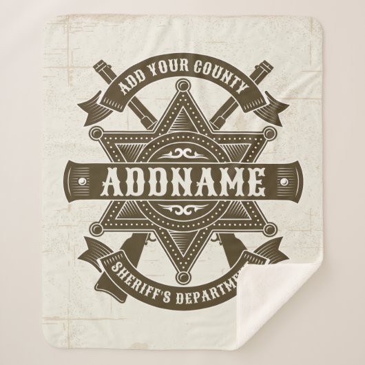 Old West Sheriff Stellvertretende Rifles Abzeichen Sherpadecke (Vorderseite)