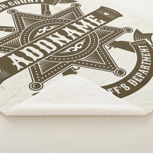 Old West Sheriff Stellvertretende Rifles Abzeichen Sherpadecke (3/4)