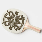Old West Sheriff Stellvertretende Rifles Abzeichen Tischtennis Schläger (Seitenansicht)