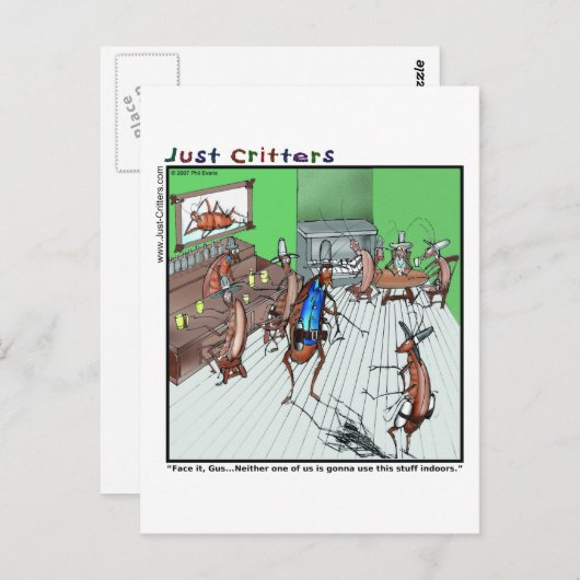 Old West Showdown Postkarte (Vorne/Hinten)