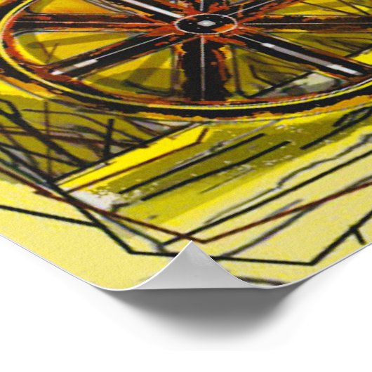 Old West Stagecoach Poster (Ecke)