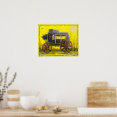 Old West Stagecoach Poster (Küche)