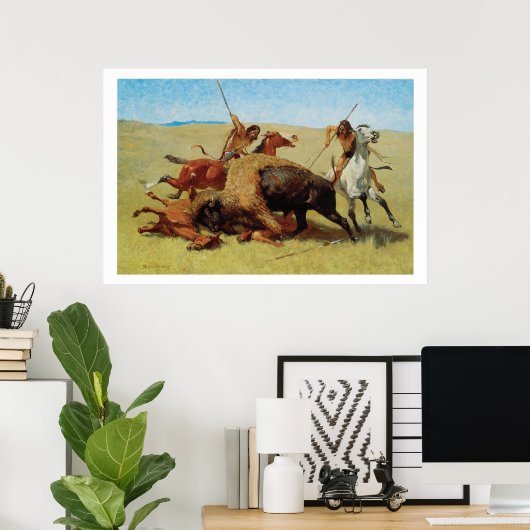 Old West The Buffalhunt Art Print Poster (Heimbüro)